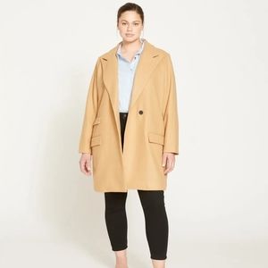 Universal Standard New Tailored Coat, Iced Coffee/café au lait, XS (10-12)